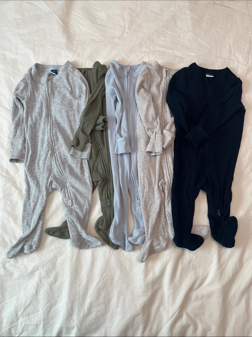 Old Navy 5 pack ribbed baby footie PJ